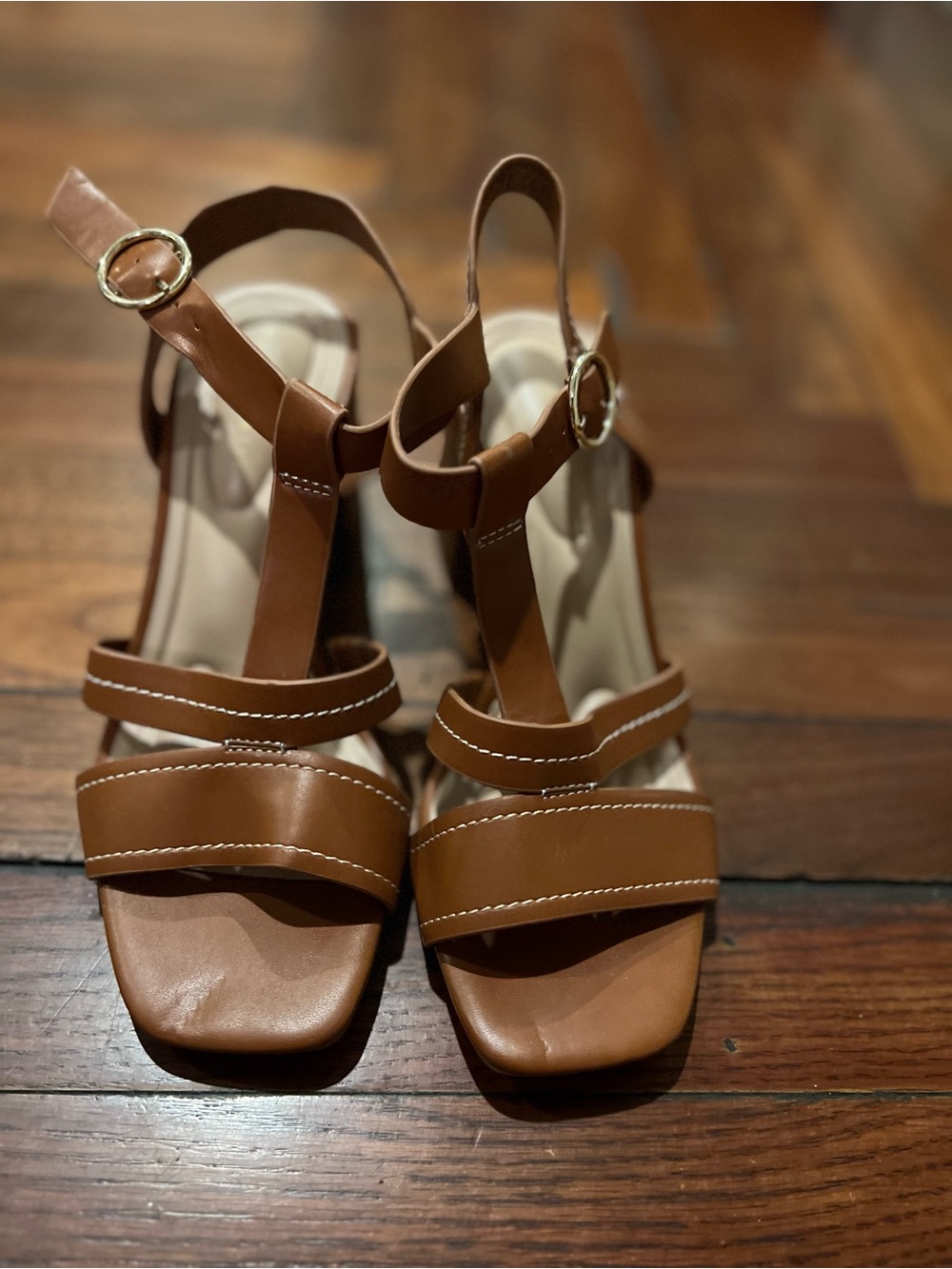 Kelly & Katie Brown Strappy Block Heel Sandals